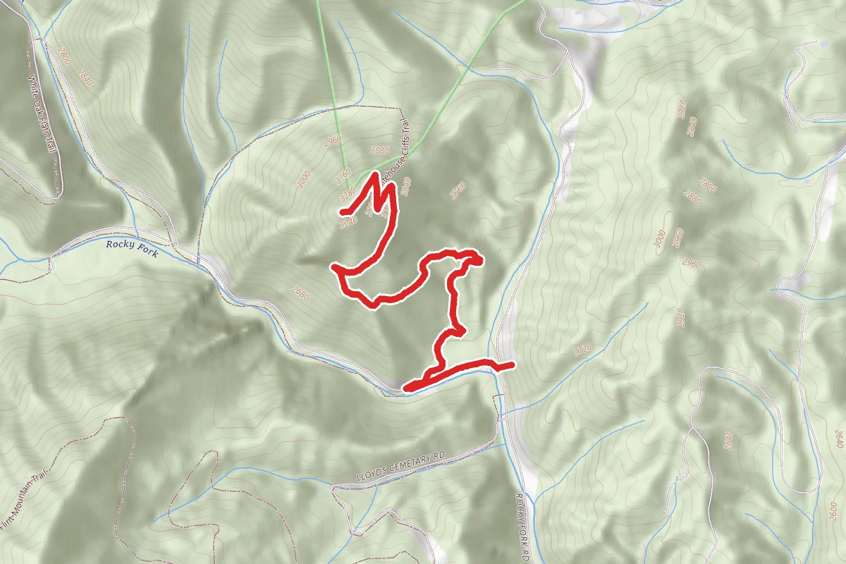 Rocky Fork Trail to Whitehouse Cliffs
