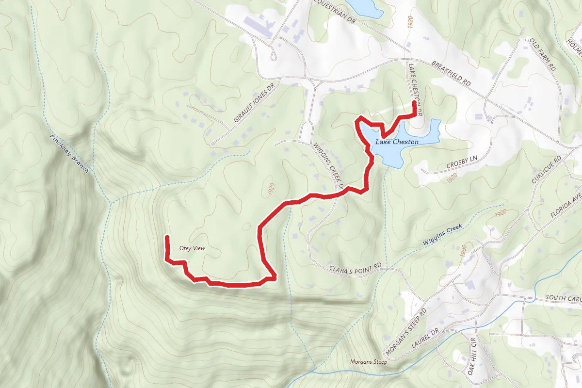 Lake Cheston to Otey Point