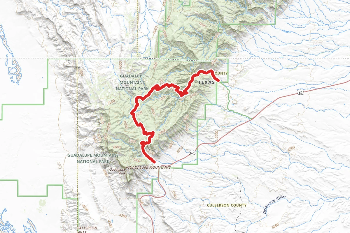 Pine Springs to McKittrick Canyon