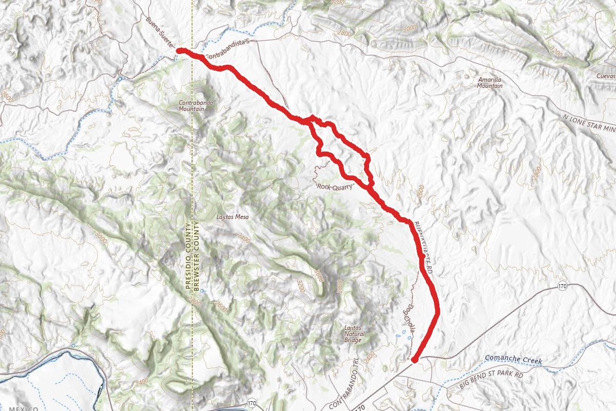 Contrabando Trail System to Water Hole