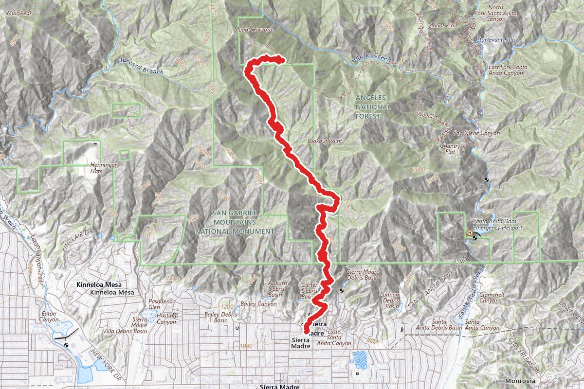Manzanita Ridge via Mt. Wilson Trail