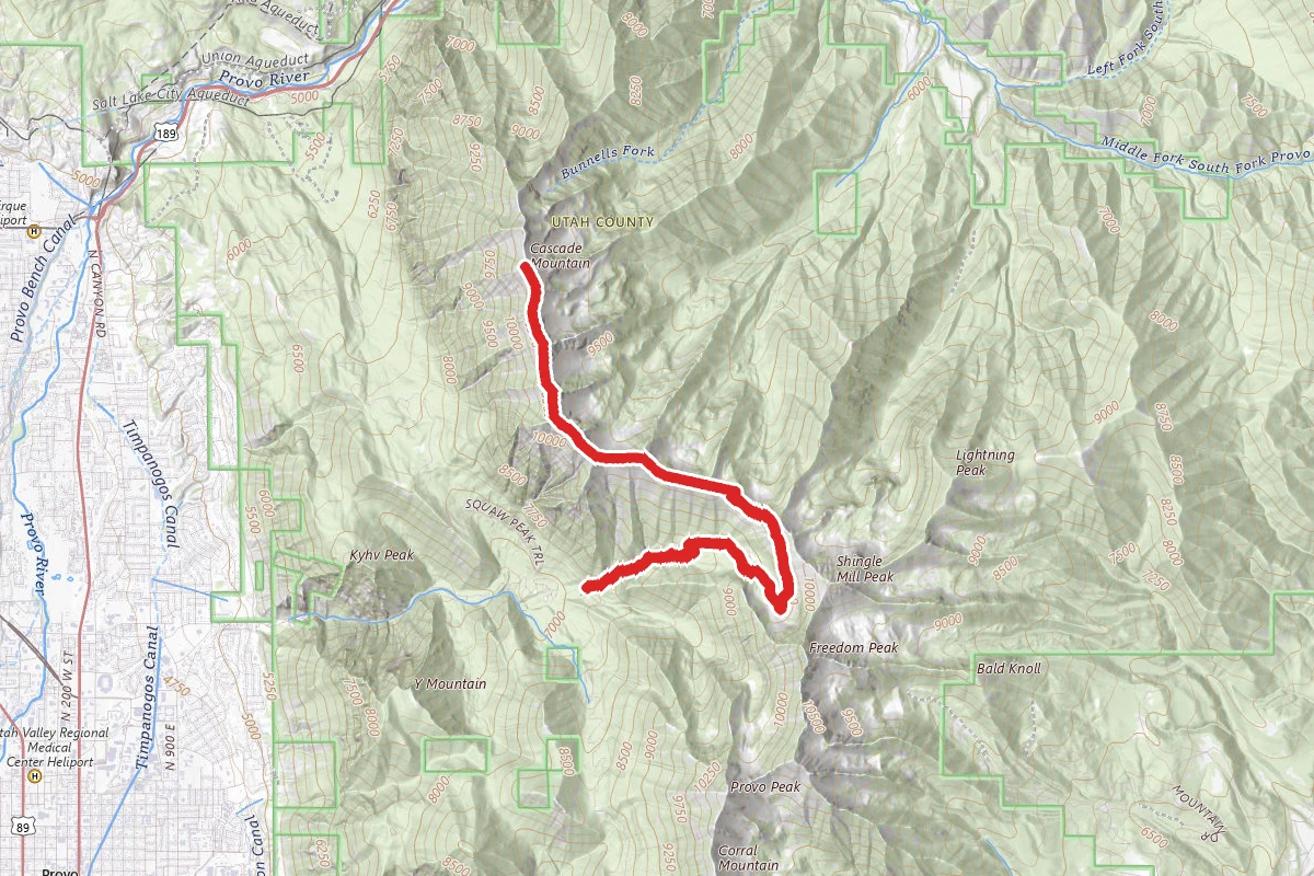 Cascade Mountain via Dry Fork Canyon