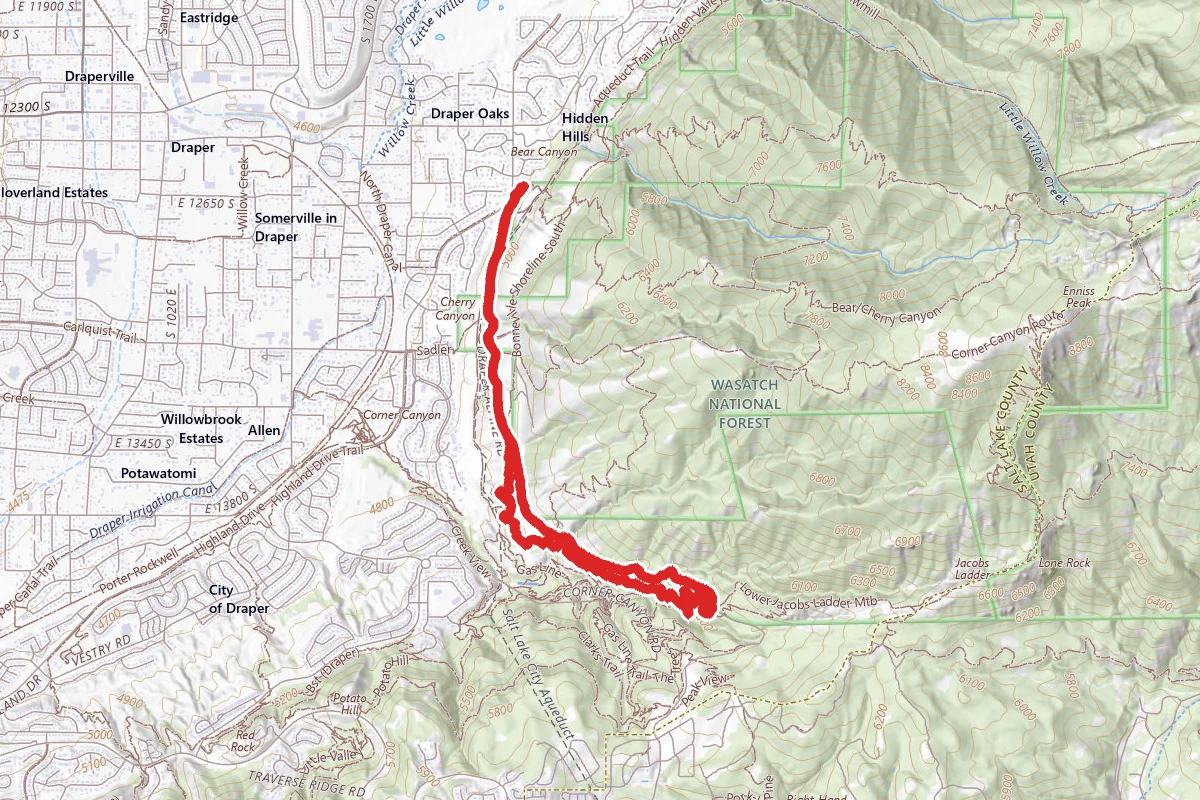 Ghost Falls from Draper Alpine Road