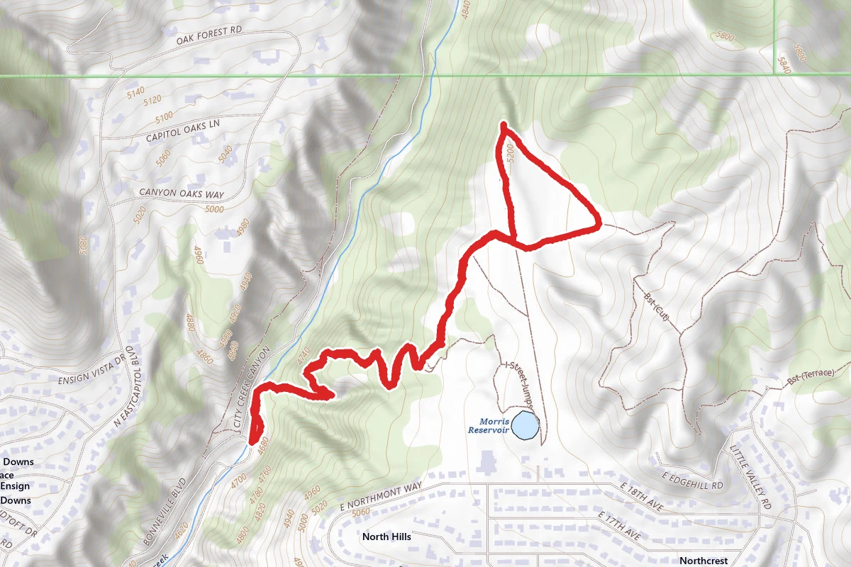 City Creek Canyon to Boneville Shoreline