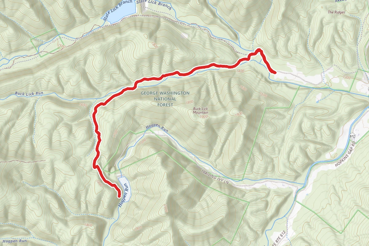 Hogpen Lake via FDR 230