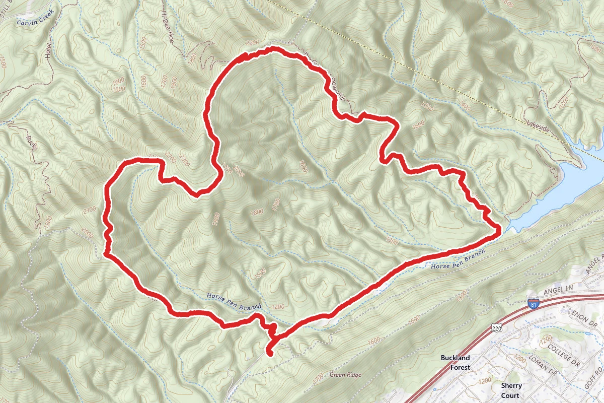 The Trough, Brushy Mountain Fire Road, and The Gauntlet Loop