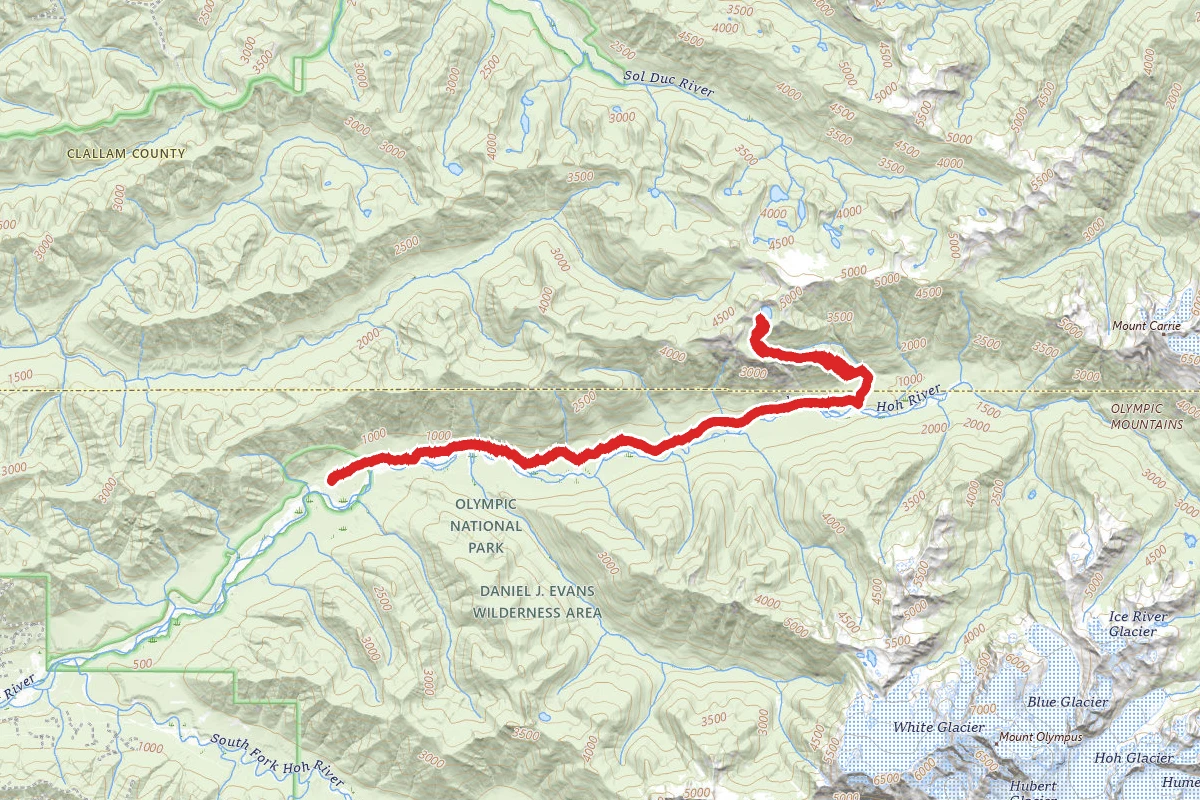 Hoh River Trail to Hoh Lake Trail