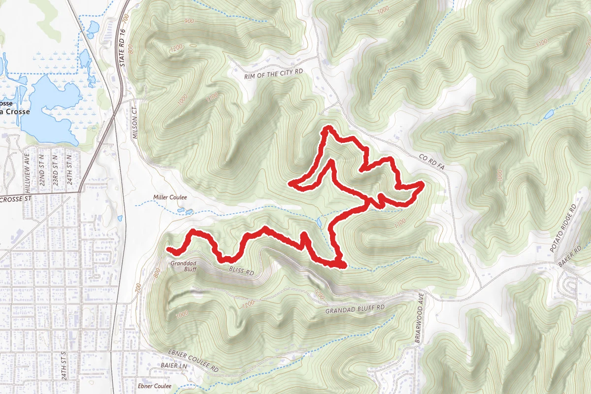 Oak Trail to Hickory Trail to Bicentennial Trail Loop
