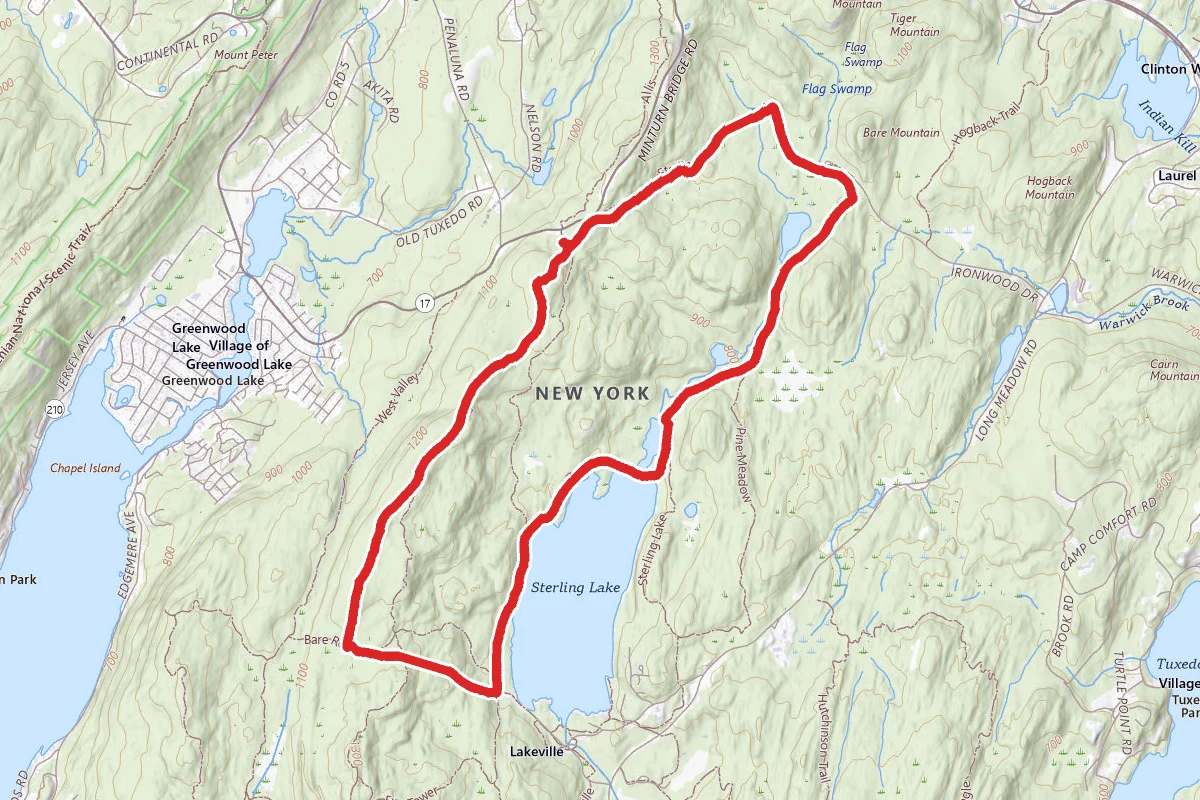 Sterling Valley, Bare Rock, and Sterling Ridge Trails Loop