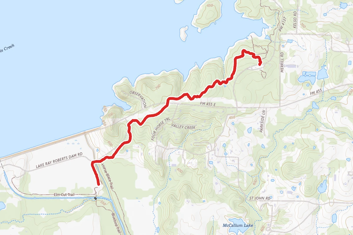 Equestrian Multiuse Trail to Elm Fork East