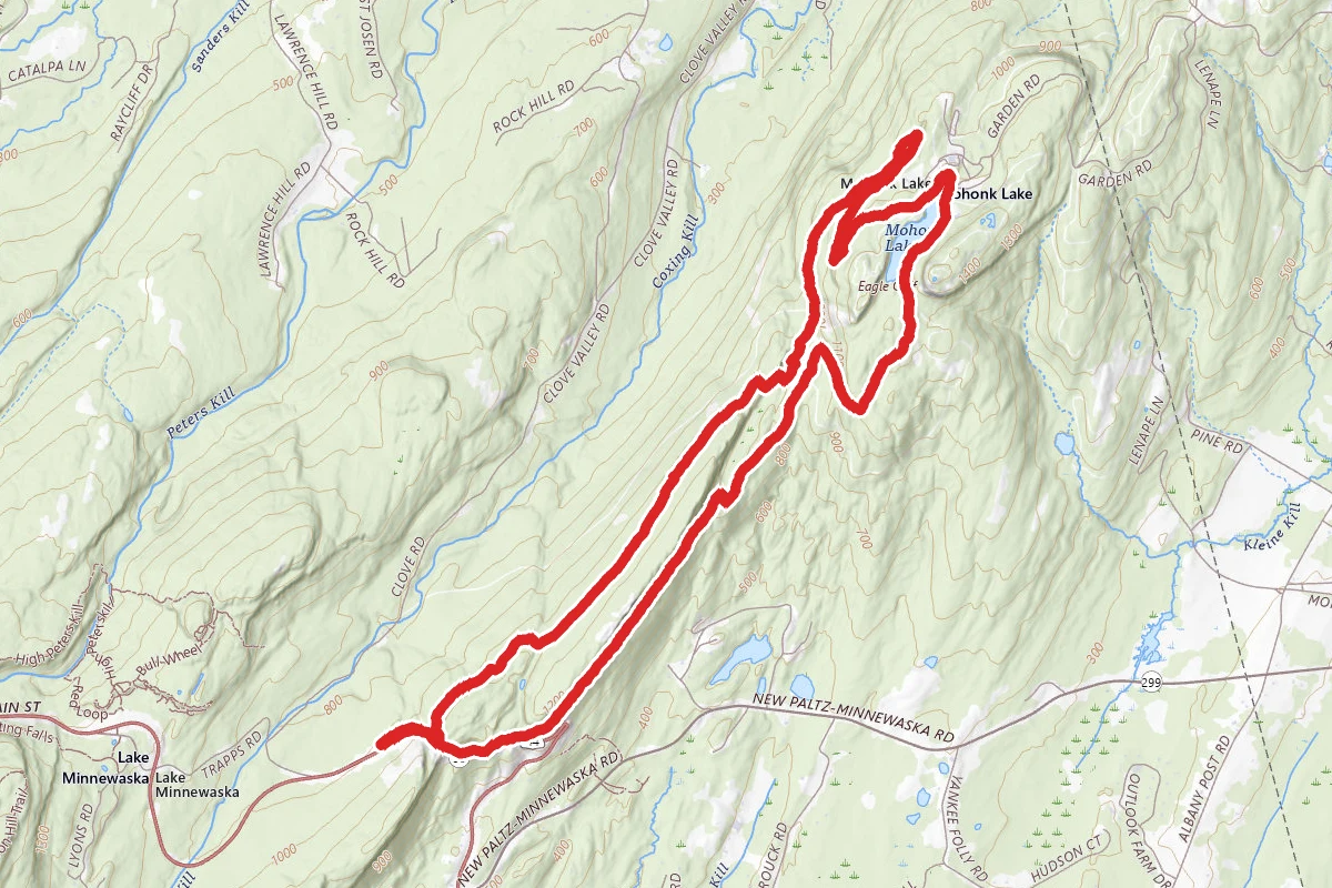 West Trapps Trailhead to Mohonk Mountain House Loop