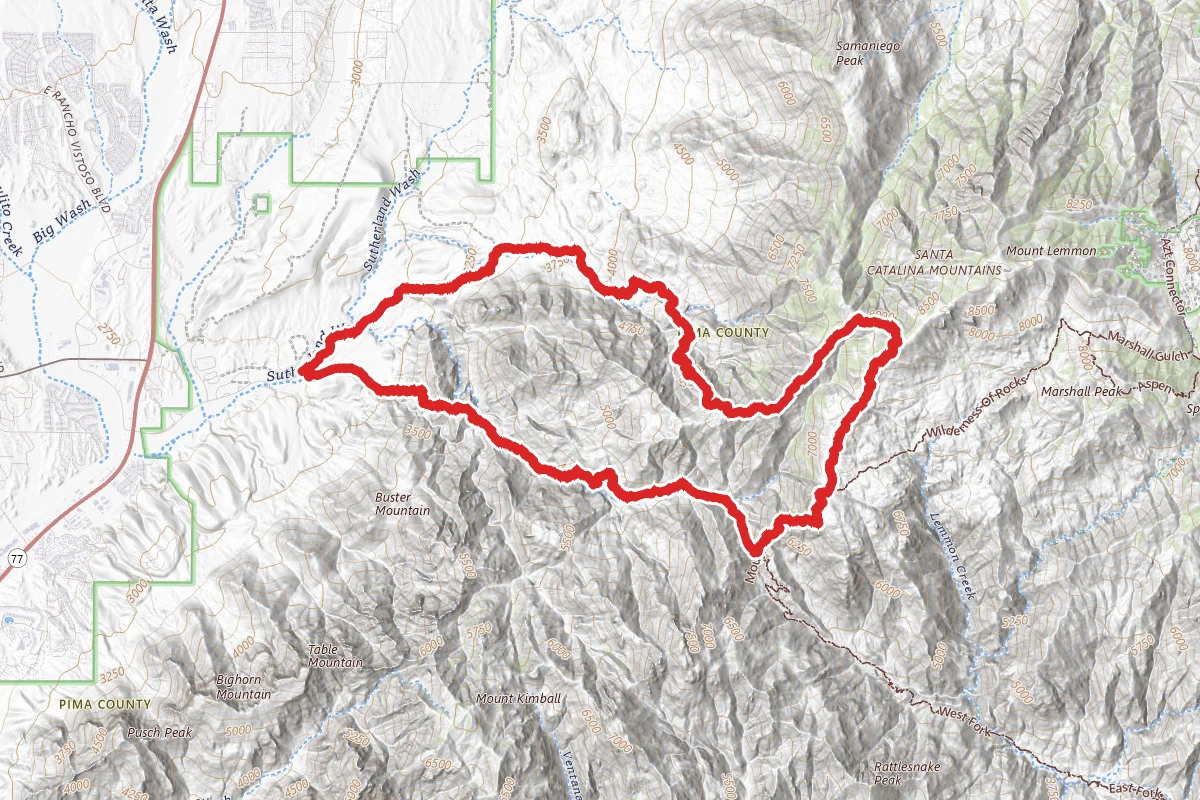 Romero Canyon and Sutherland Loop