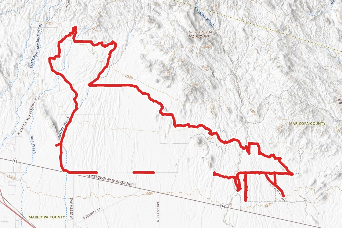 The Boulders Mile Markers OHV Trail