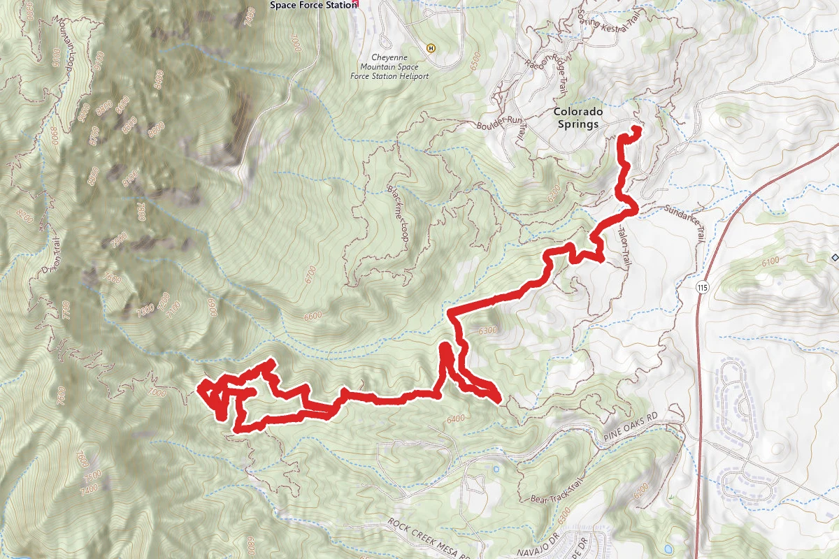 Coyote Run to Sundance and Talon Trail