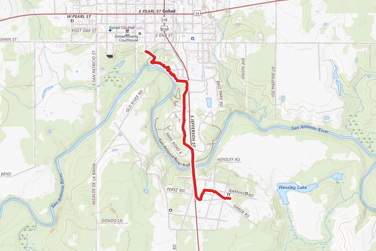 Angel of Goliad Hike and Bike Trail