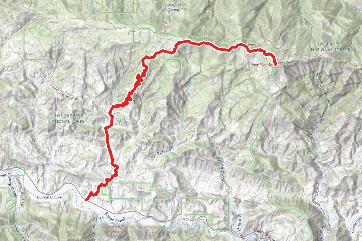 Reyes Peak via Chorro Grande Trail