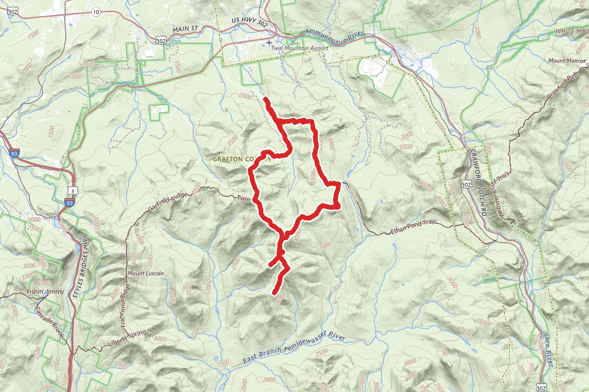 North Twin, South Twin, Guyot, West Bond, Bond, Bondcliff, Zealand, and Hale Loop