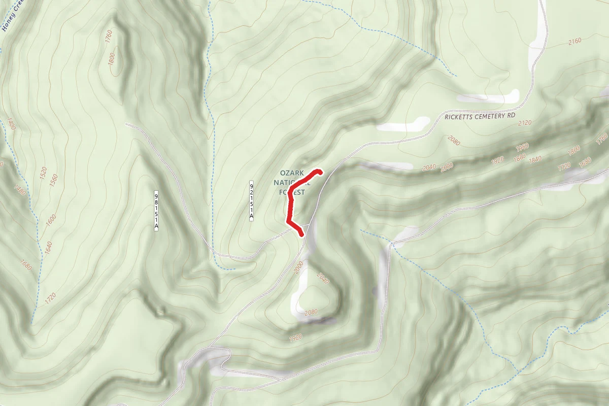 Ricketts Mountain Bluffs trail