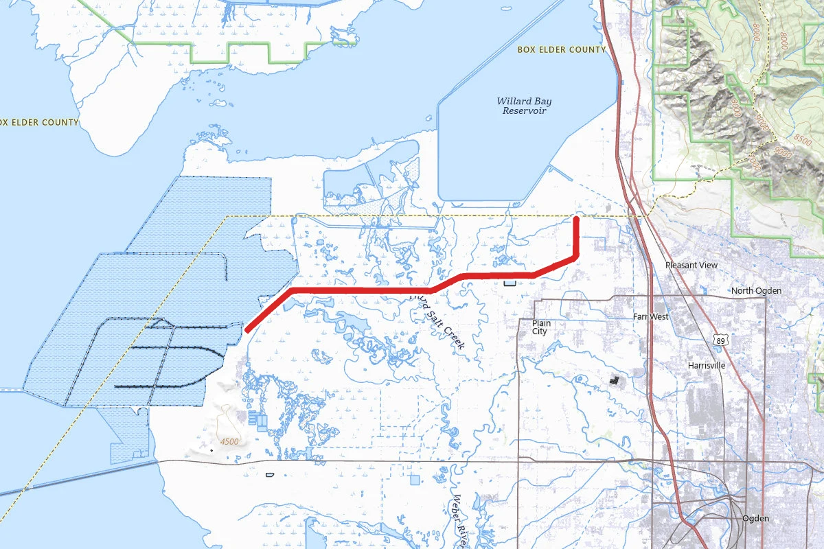 Weber Pathways Rail Trail route map