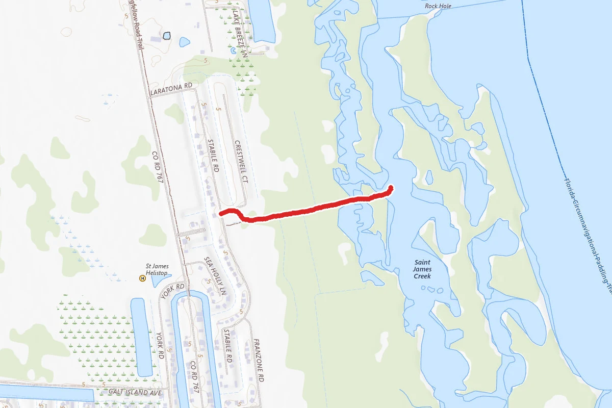 Hike along St Jude Trail on Pine Island
