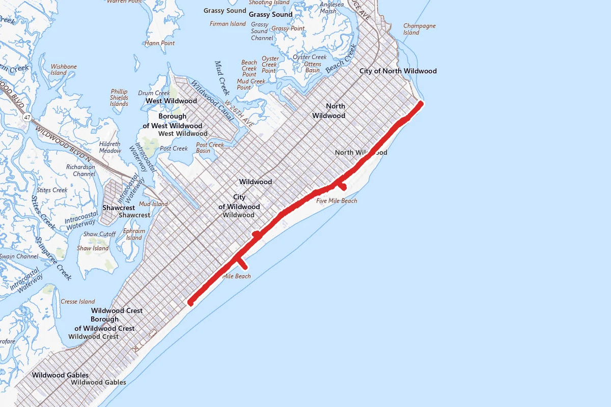 Five Mile Beach & Wildwood Boardwalk
