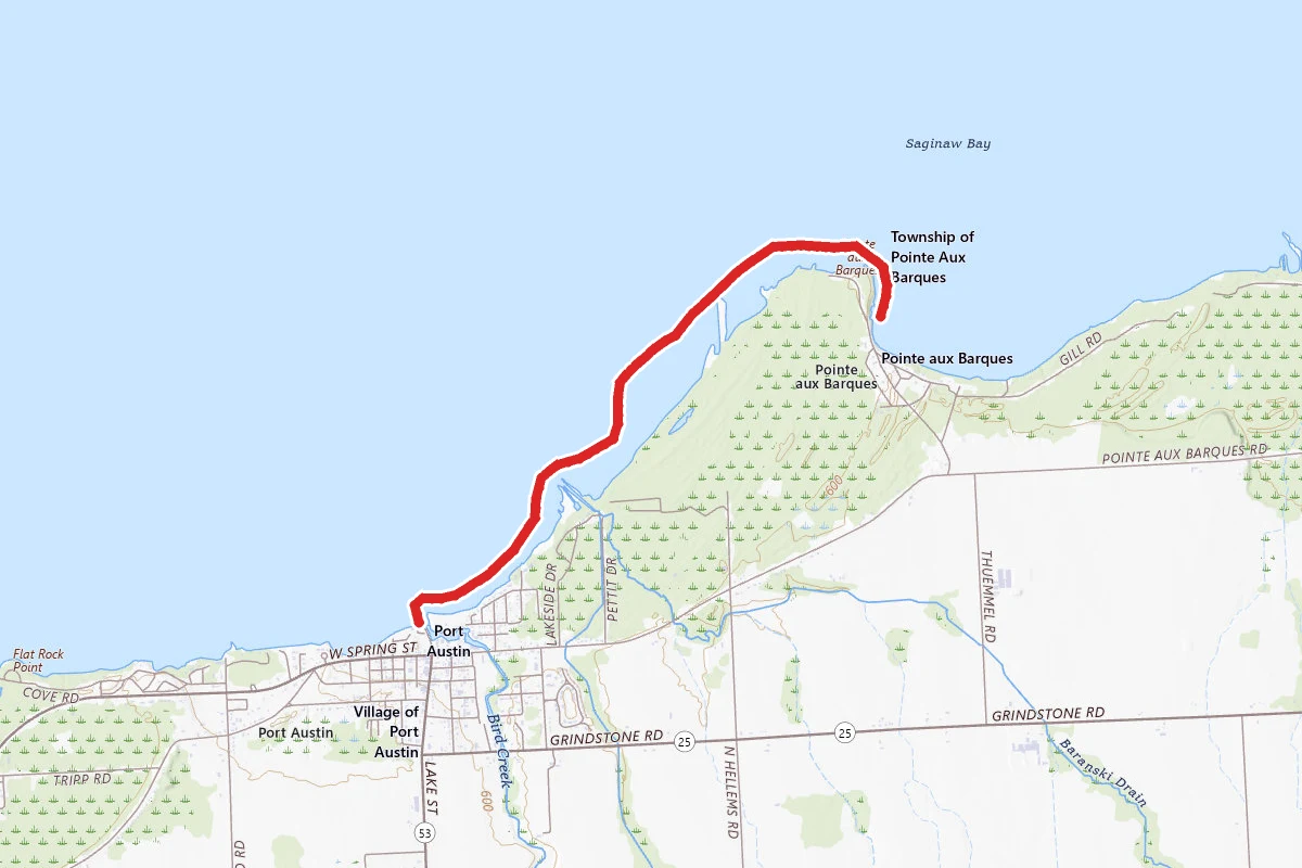 Port Austin to Point Aux Barques Via Kayak