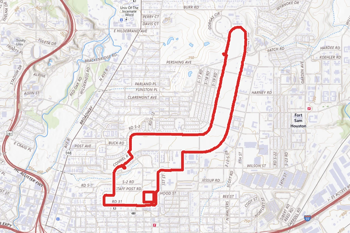 Fort Sam Houston Hike Loop