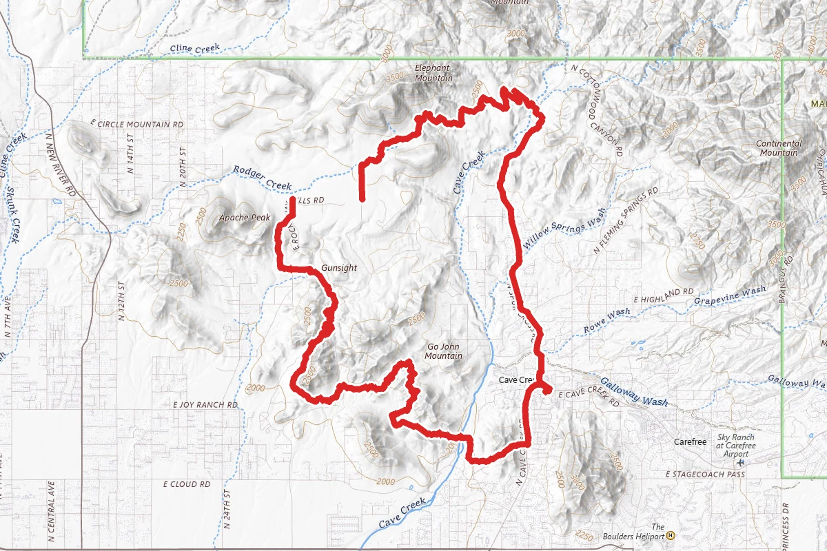 Cave Creek Cactus Classic Race Loop