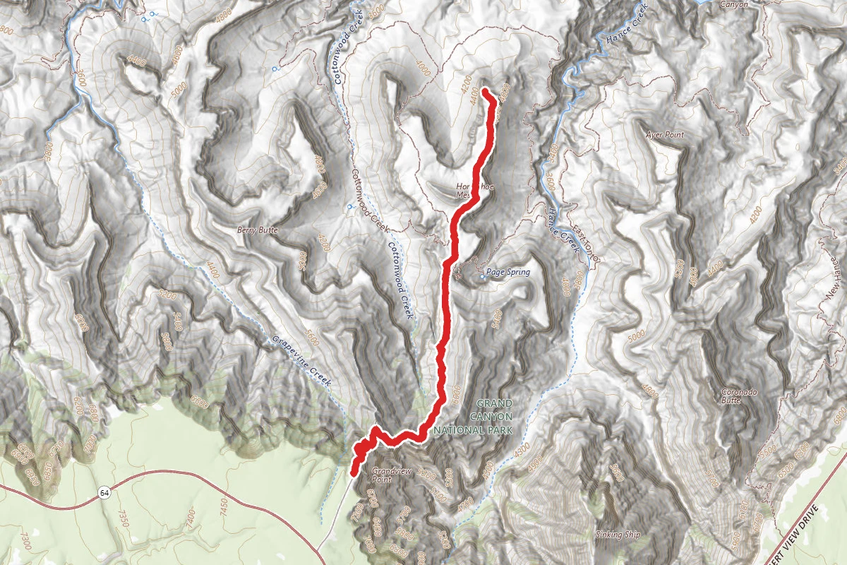 Grandview Point to Horseshoe Mesa East Trail