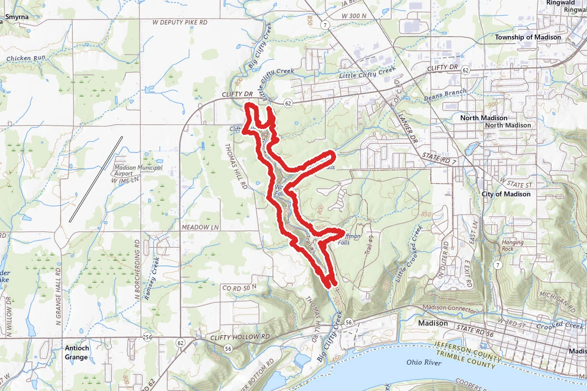 Clifty Falls, Hoffman Falls, Tunnel Falls
