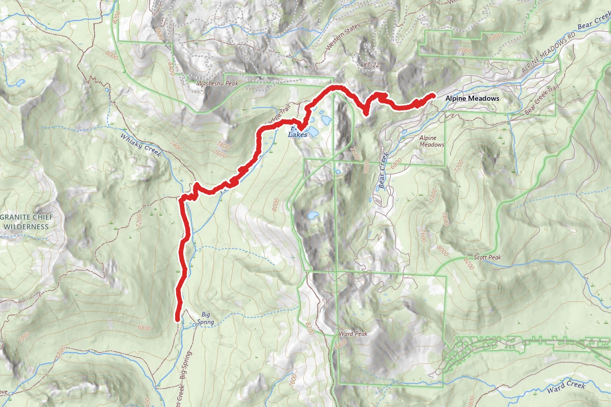 Five Lakes Trail to Five Lakes Creek Trail