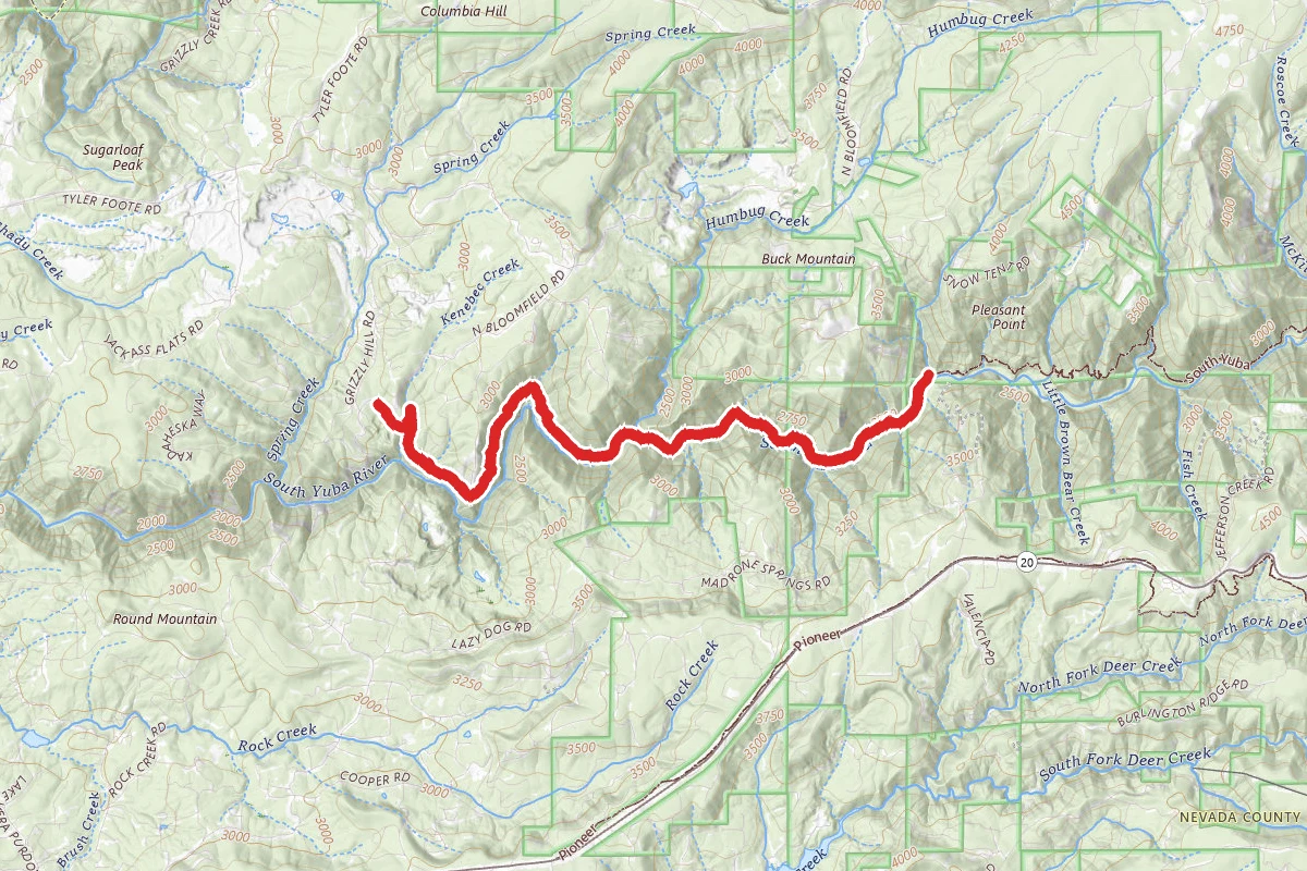 South Yuba Trail to the Missouri Bar Trail