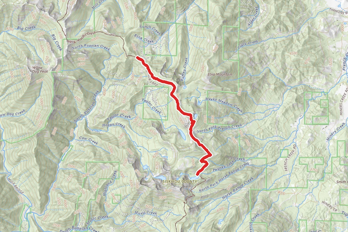 Paynes Lake via Pacific Crest Trail