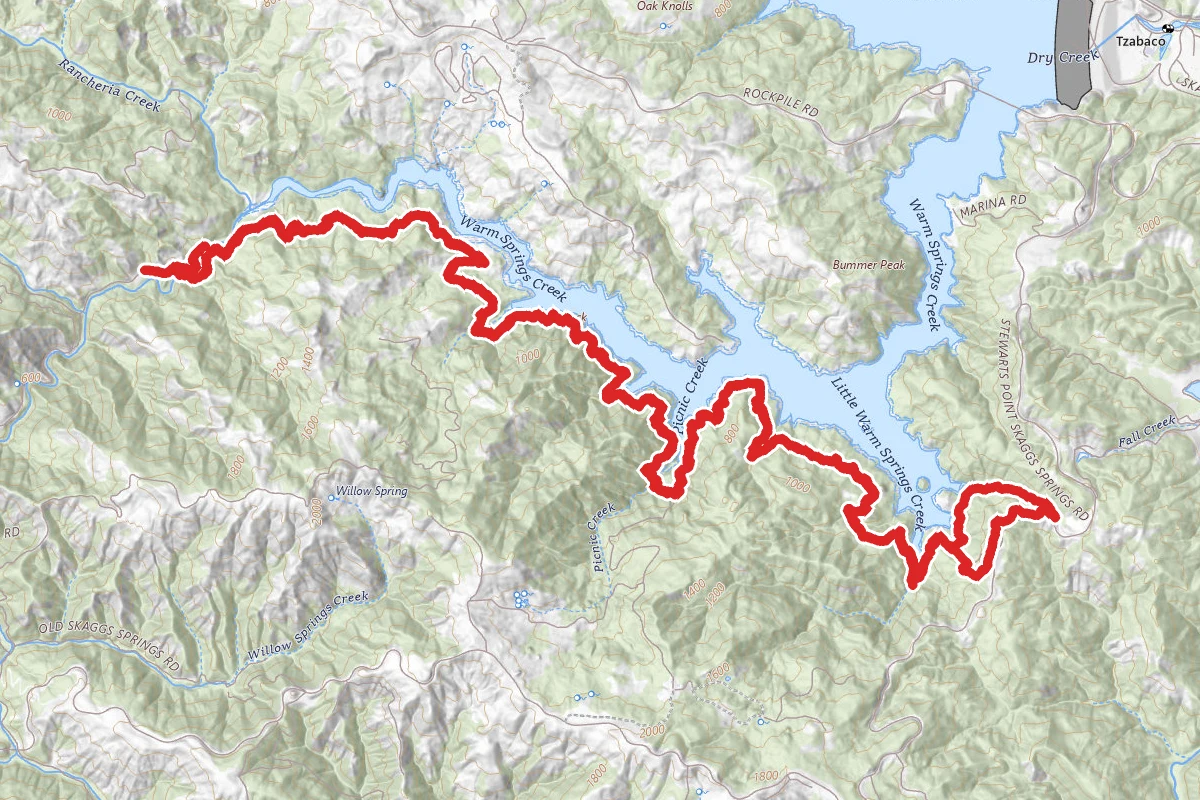 Lake Sonoma South Lake Trail