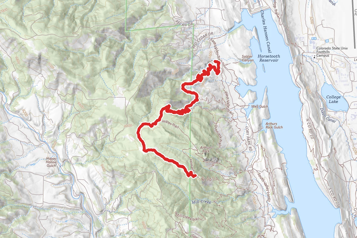 Westridge Trail Via Timber Trail