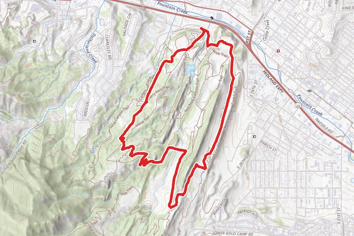Wheeler Pit via Red Rock Canyon Loop