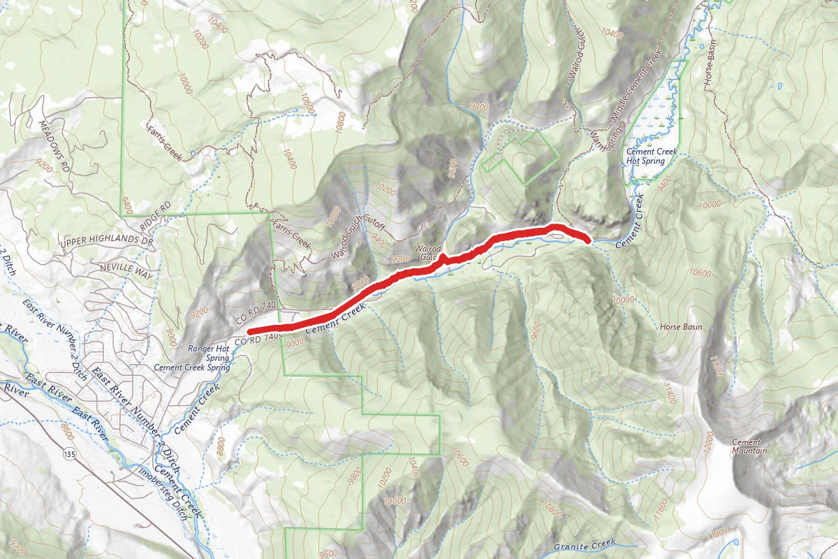 Lower Cement Creek Trail