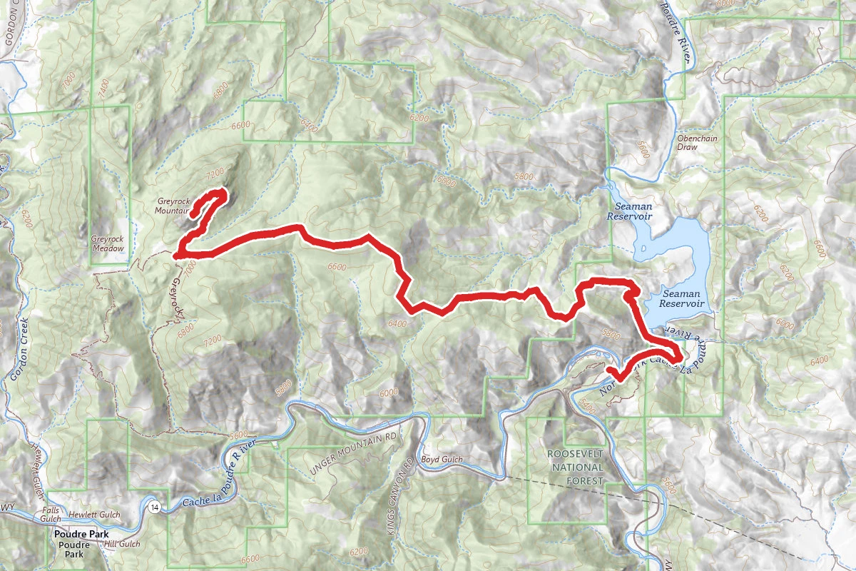 Greyrock Summit via Seaman Reservoir