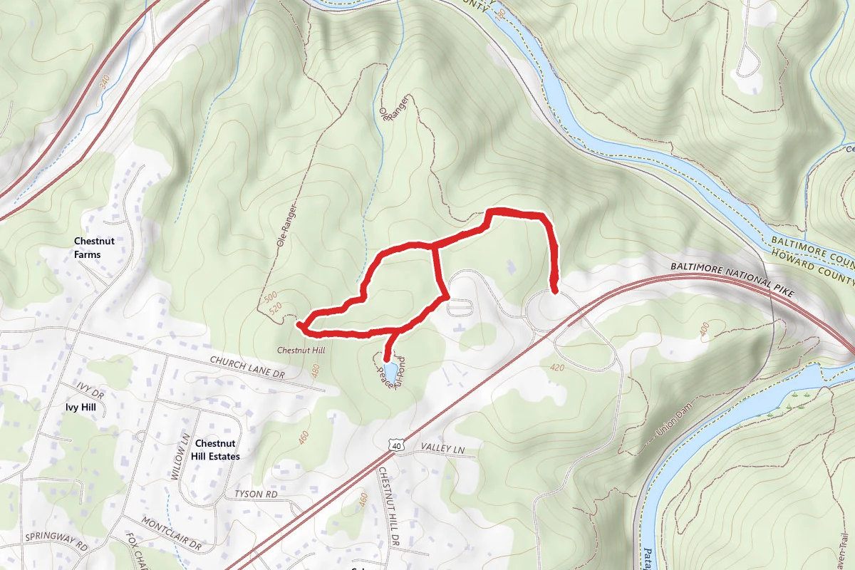 Old Ranger Trail to Peaceful Pond Trail