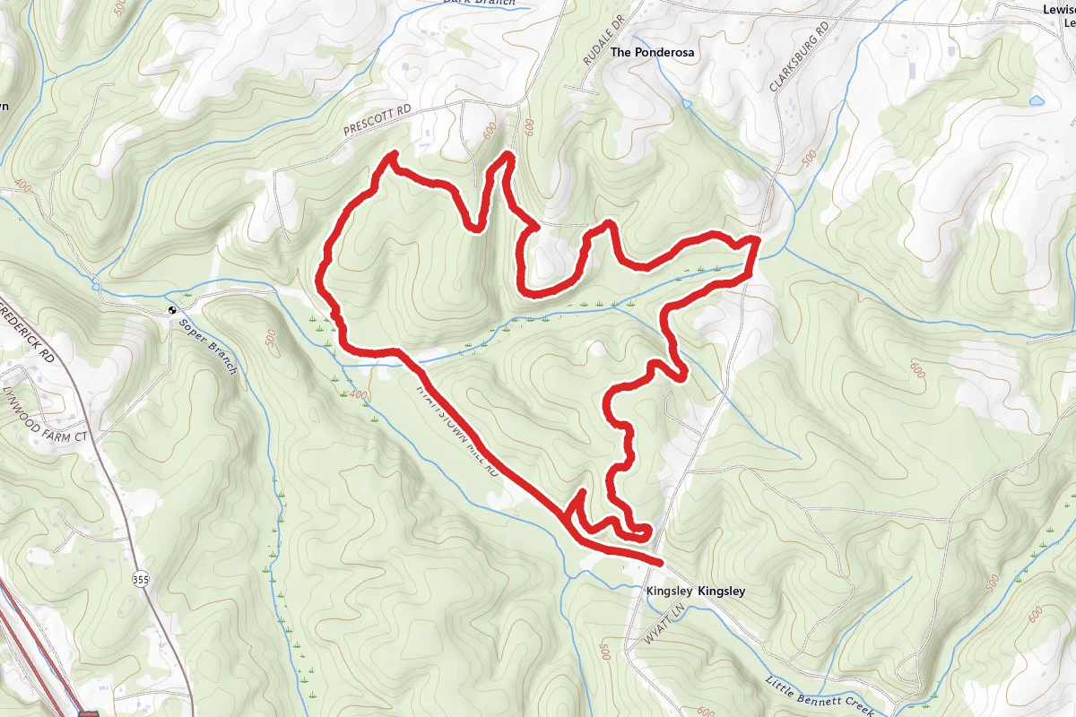 Western Piedmont, Pine Grove, Timber Ridge, Tobacco Barn, Browning Run and Windy Ridge Loop