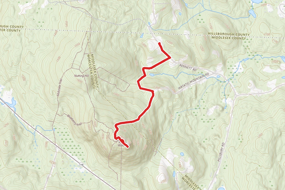 Watatic Mountain via Watatic Mountain Road