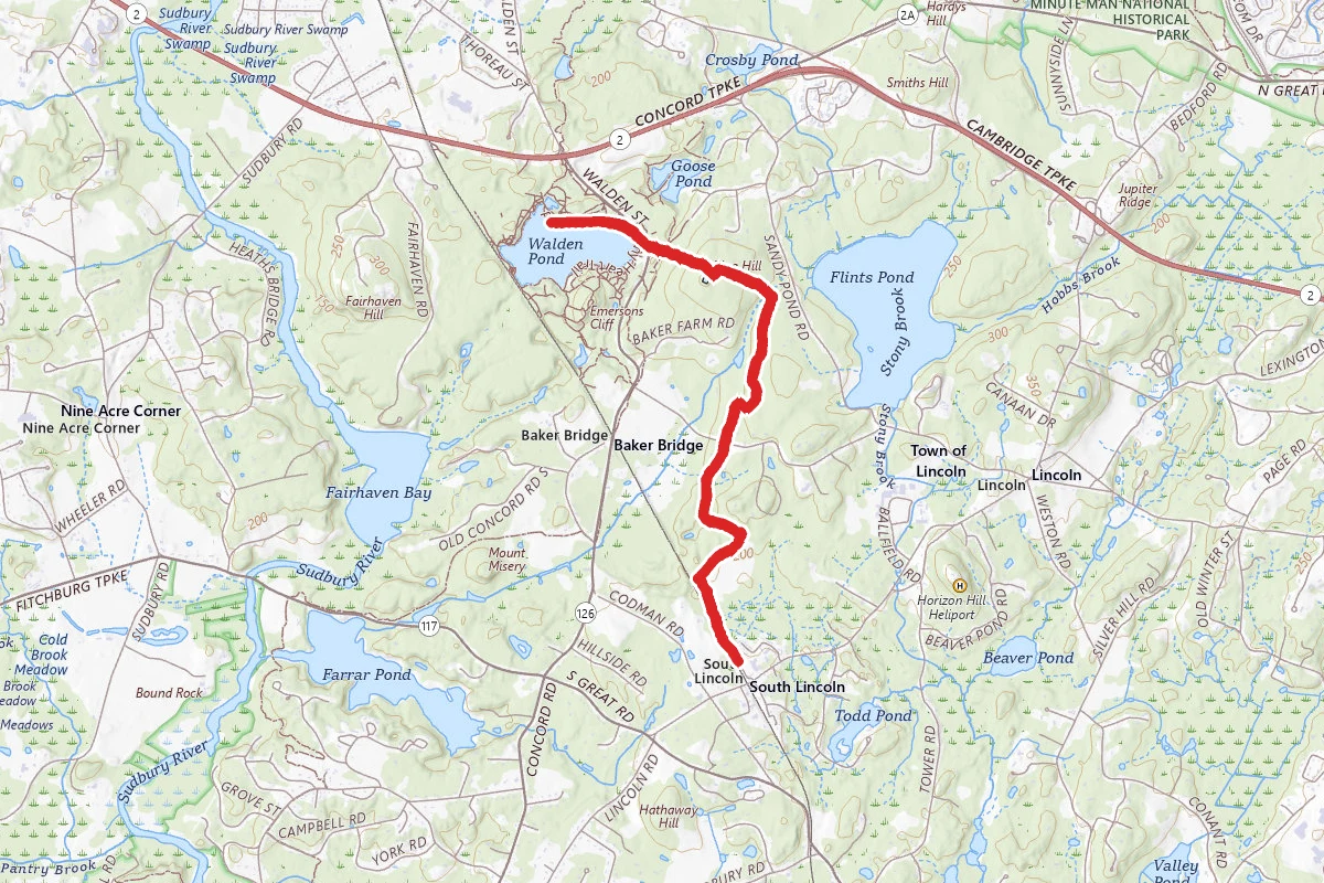 Lincoln to Walden Pond