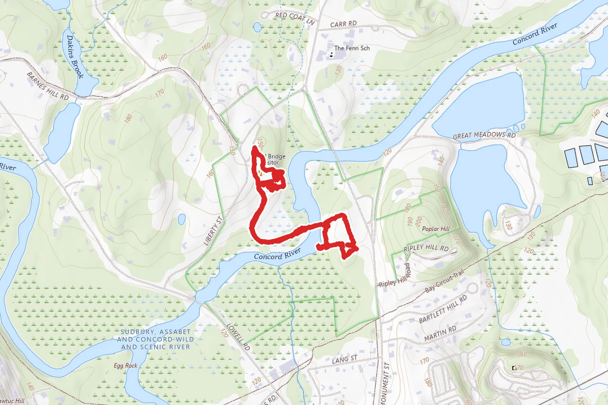 Minute Man Park, the Old Bridge, and the Manse