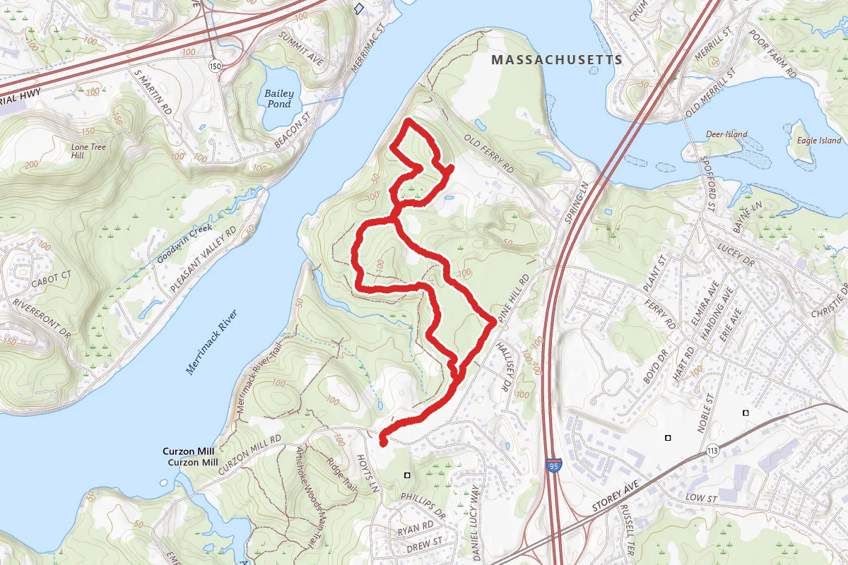 Moulton's Hill via Pine Trail and Main Road