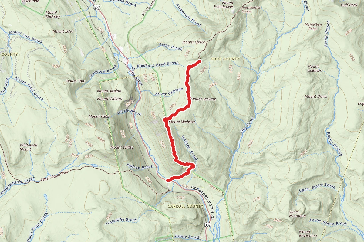 Mizpah Hut via Webster Cliffs Trail