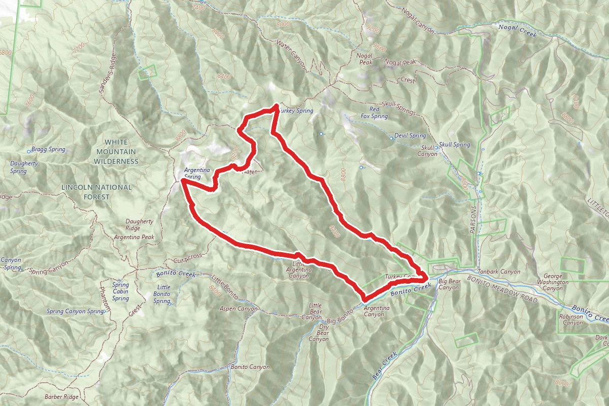 Turkey Canyon to Argentina Canyon Loop