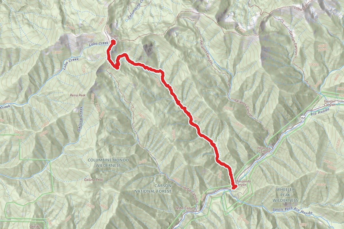 Lobo Peak via Manzanita Canyon Trail #58