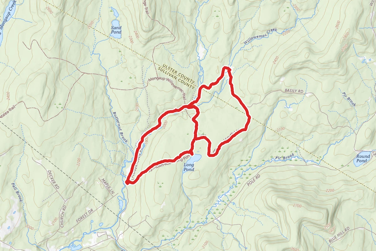 Long Pond via Beaverkill Ridge Trail