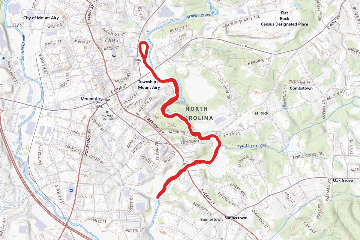 Riverside Park to Ararat River Greenway