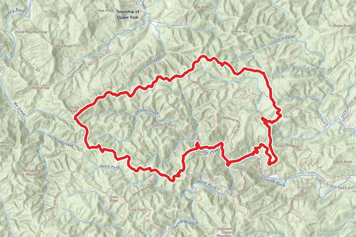 Little River to Upper CCC to Horseridge to Upper Falls Loop